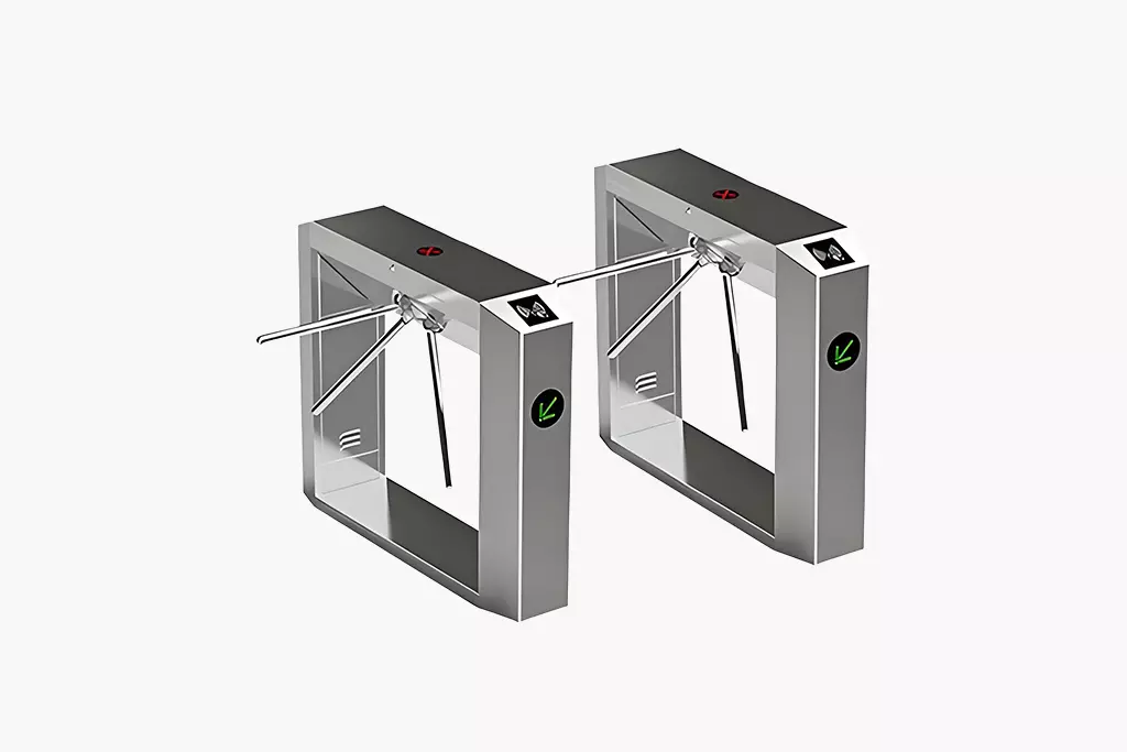 Bridge inclined octagonal three-roller turnstile