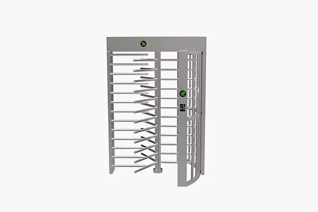 Single-aisle, full-height turnstile